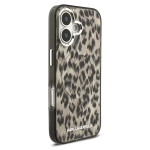 Калъф Karl Lagerfeld IML Leopard, съвместим с Magsafe Case за iPhone 17, кафяв 4