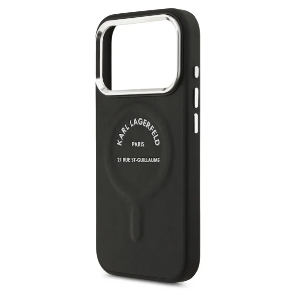 Karl Lagerfeld PU RSG Logo Case, MagSafe compatible for iPhone 18 Pro, black 5