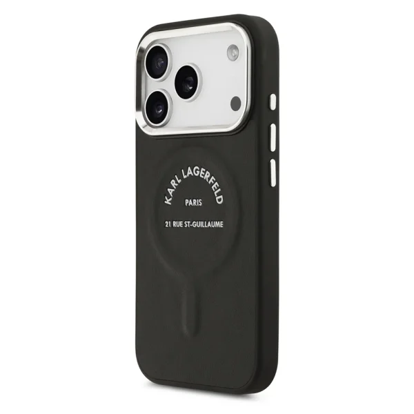 Karl Lagerfeld PU RSG Logo Case, MagSafe compatible for iPhone 18 Pro, black 2