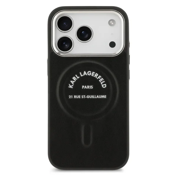 Karl Lagerfeld PU RSG Logo Case, MagSafe compatible for iPhone 18 Pro, black 3