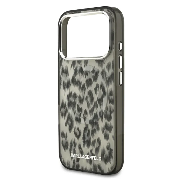 Karl Lagerfeld IML Leopard Case, compatible with Magsafe for iPhone 18 Pro, brown 5