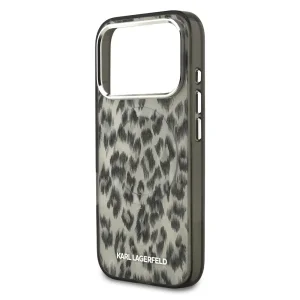 Karl Lagerfeld IML Leopard Case, compatible with Magsafe for iPhone 18 Pro, brown 5