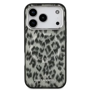 Karl Lagerfeld IML Leopard Case, compatible with Magsafe for iPhone 18 Pro, brown 3