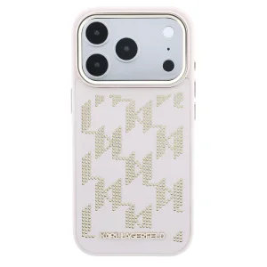 Karl Lagerfeld PU Perforated Monogram case, compatible with Magsafe for iPhone 18 Pro, pink 3