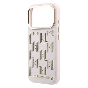 Karl Lagerfeld PU Perforated Monogram case, compatible with Magsafe for iPhone 18 Pro, pink 5