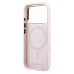 Karl Lagerfeld PU Perforated Monogram case, compatible with Magsafe for iPhone 18 Pro, pink 6
