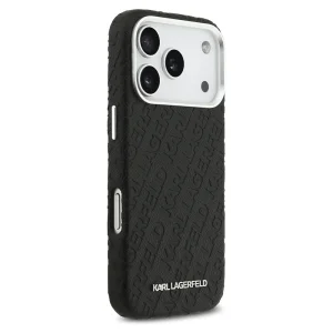Karl Lagerfeld Grained PU Repeated Logo Case, MagSafe compatible for iPhone 18 Pro, black 4