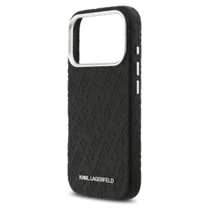 Karl Lagerfeld Grained PU Repeated Logo Case, MagSafe compatible for iPhone 18 Pro, black 5