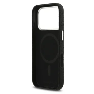 Karl Lagerfeld Grained PU Repeated Logo Case, MagSafe compatible for iPhone 18 Pro, black 6