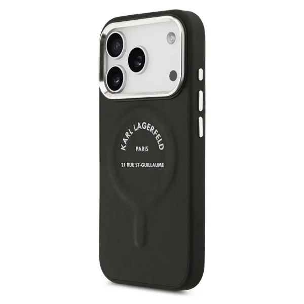 Karl Lagerfeld PU RSG Logo Case, compatible with Magsafe for iPhone 18 Pro Max, black 2