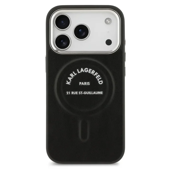Karl Lagerfeld PU RSG Logo Case, compatible with Magsafe for iPhone 18 Pro Max, black 3