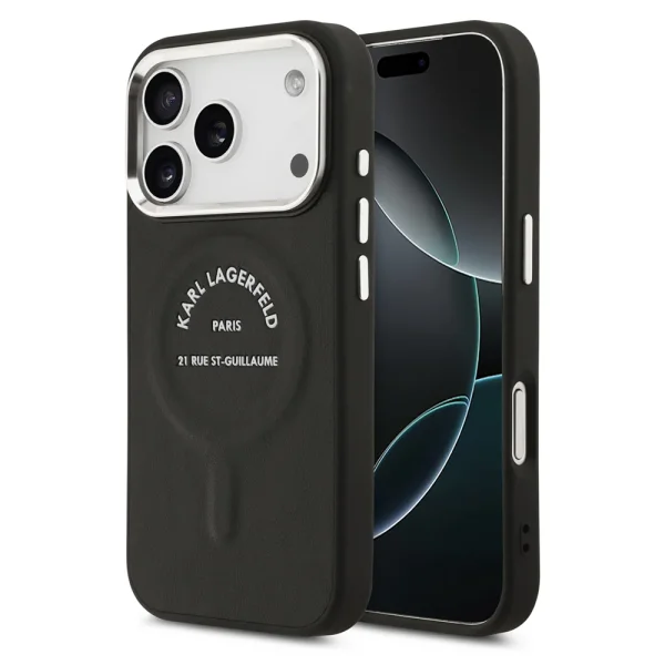 Karl Lagerfeld PU RSG Logo Case, compatible with Magsafe for iPhone 18 Pro Max, black 1