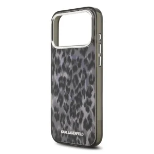 Karl Lagerfeld IML Leopard Case, compatible with Magsafe for iPhone 18 Pro Max, grey 5