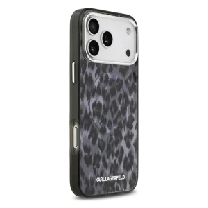 Karl Lagerfeld IML Leopard Case, compatible with Magsafe for iPhone 18 Pro Max, grey 4