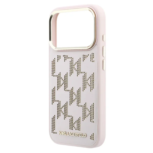 Lagerfeld PU Perforated Monogram case, compatible with Magsafe Case for iPhone 18 Pro Max, pink 5