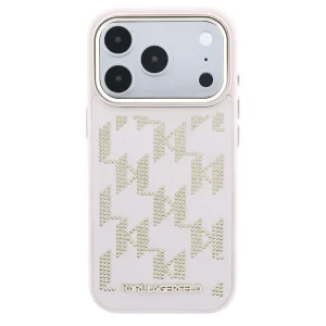 Lagerfeld PU Perforated Monogram case, compatible with Magsafe Case for iPhone 18 Pro Max, pink 3
