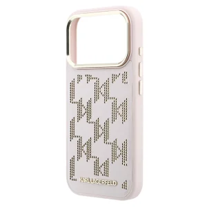 Lagerfeld PU Perforated Monogram case, compatible with Magsafe Case for iPhone 18 Pro Max, pink 5