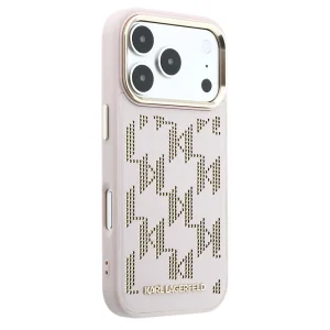Lagerfeld PU Perforated Monogram case, compatible with Magsafe Case for iPhone 18 Pro Max, pink 4