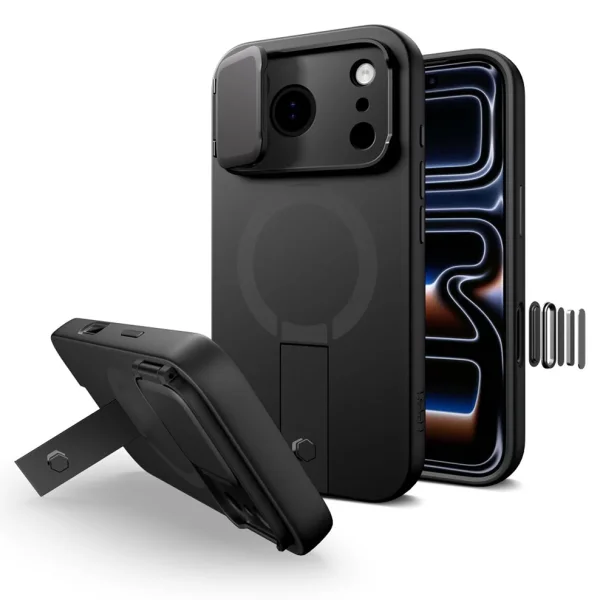 Tech-Protect Kevlar Aura case, compatible with Magsafe for Iphone 18 Pro, black 1