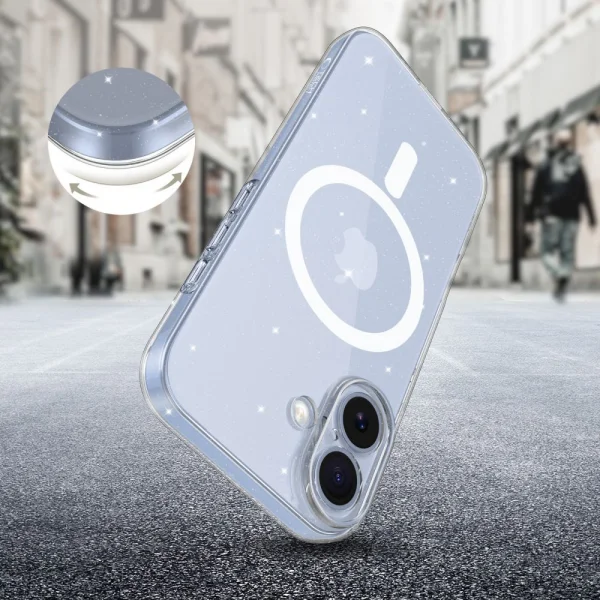 Tech-Protect Flexair Case, MagSafe Compatible for Iphone 17, Transparent 4