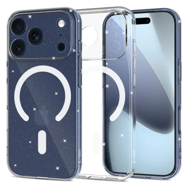 Tech-Protect Flexair case, compatible with Magsafe for Iphone 18 Pro Max, transparent 1