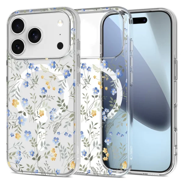 Tech-Protect Flexair Case, MagSafe compatible for Iphone 18 Pro Max, flowers 1