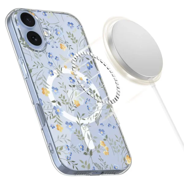 Tech-Protect Flexair Case, compatible with Magsafe for Iphone 17, flowers 3