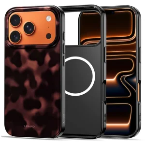 Tech-Protect Lamano Case, compatible with Magsafe for Iphone 18 Pro Max, black-red 3