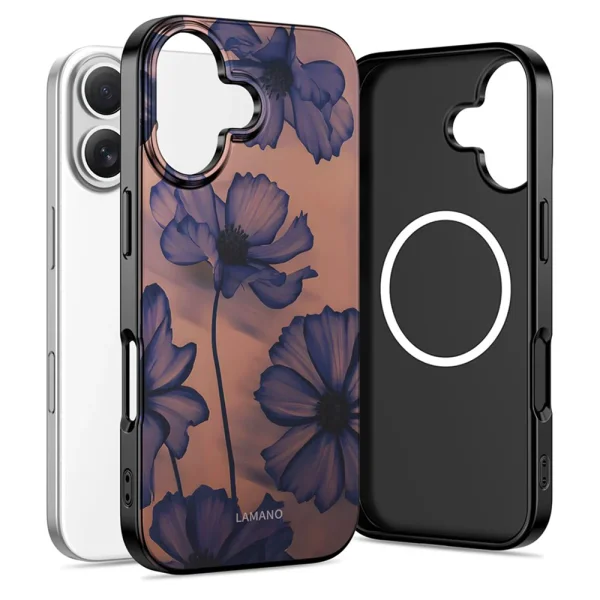Калъф Tech-Protect Lamano, съвместим с Magsafe за Iphone 17, цветя 1