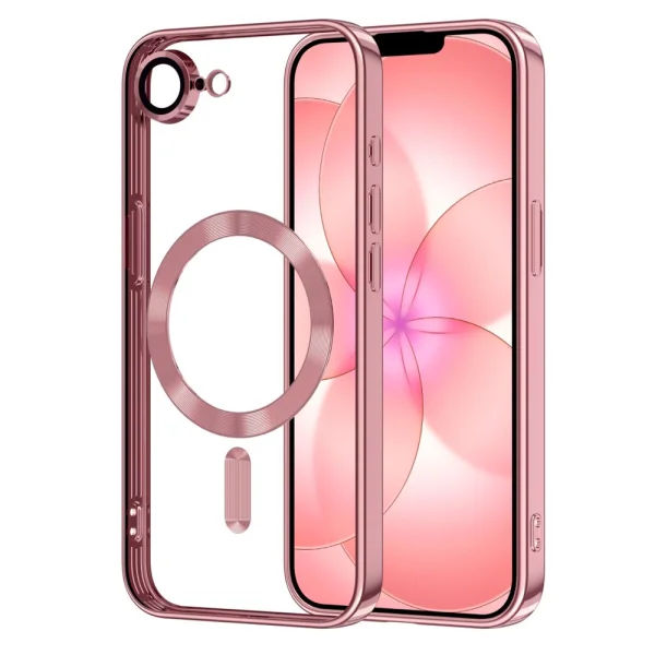 Tech-Protect Magflex Case, compatible with MagSafe for iPhone 16e/17e, Rose Gold 3
