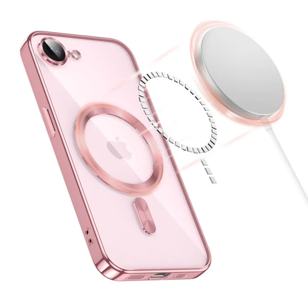 Tech-Protect Magflex Case, compatible with MagSafe for iPhone 16e/17e, Rose Gold 4