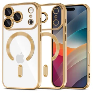 Калъф Tech-Protect Magflex, съвместим с Magsafe за Iphone 18 Pro Max, златен