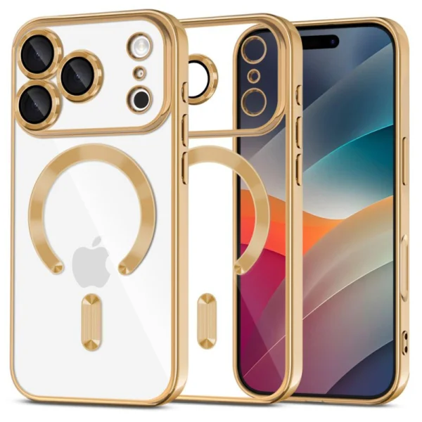 Tech-Protect Magflex case, compatible with Magsafe for Iphone 18 Pro, gold 1