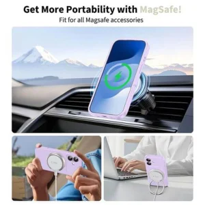 Калъф Tech-Protect Silicone, съвместим с Magsafe за Iphone 17, светло лилав 3
