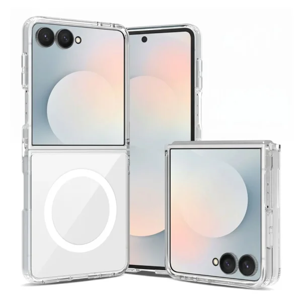 Калъф Tech-Protect Flexair Hybrid, съвместим с Magsafe за Samsung Galaxy Z Flip 8, прозрачен 2