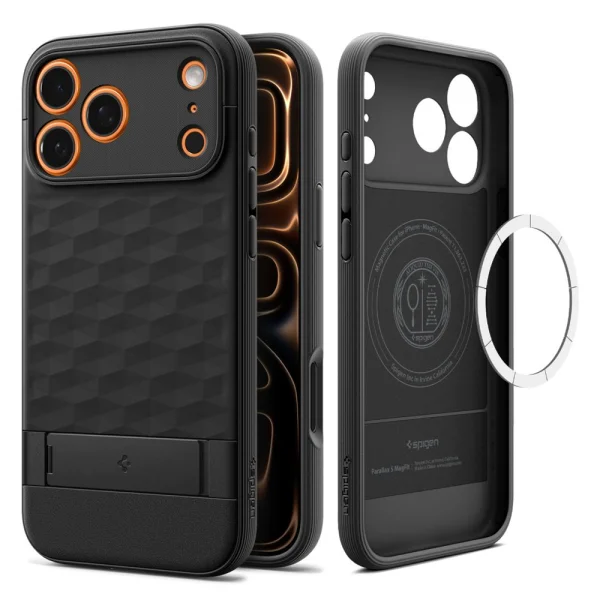 Калъф Spigen Parallax, съвместим с Magsafe за Iphone 18 Pro Max, черен 1
