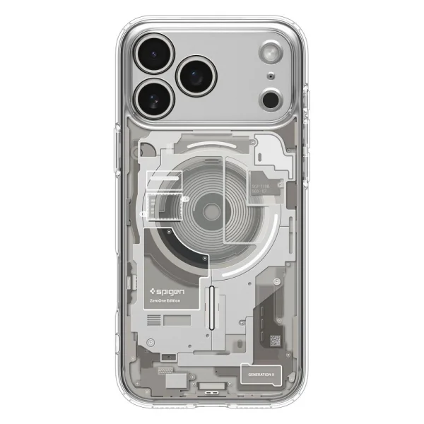 Калъф Spigen Ultra Hybrid, съвместим с Magsafe за Iphone 18 Pro, сив 2