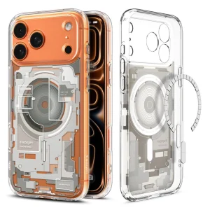 Калъф Spigen Ultra Hybrid, съвместим с Magsafe за Iphone 18 Pro, сив