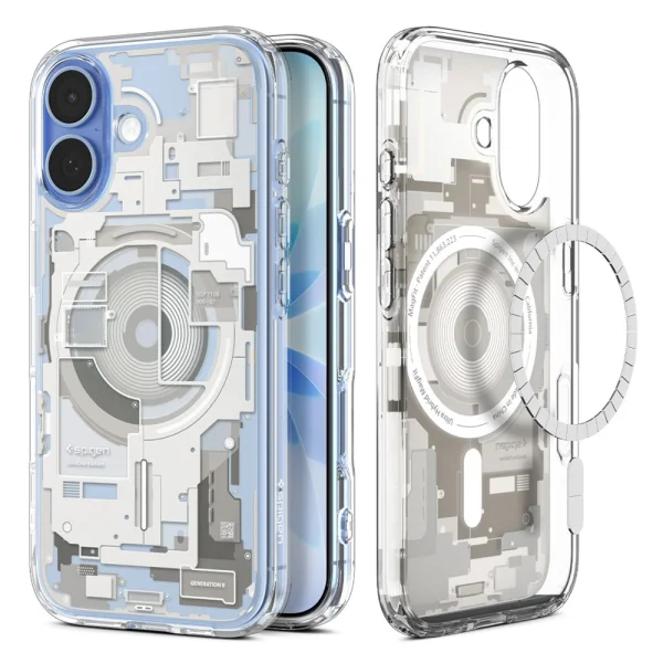 Калъф Spigen Ultra Hybrid, съвместим с Magsafe за Iphone 17, сив 1