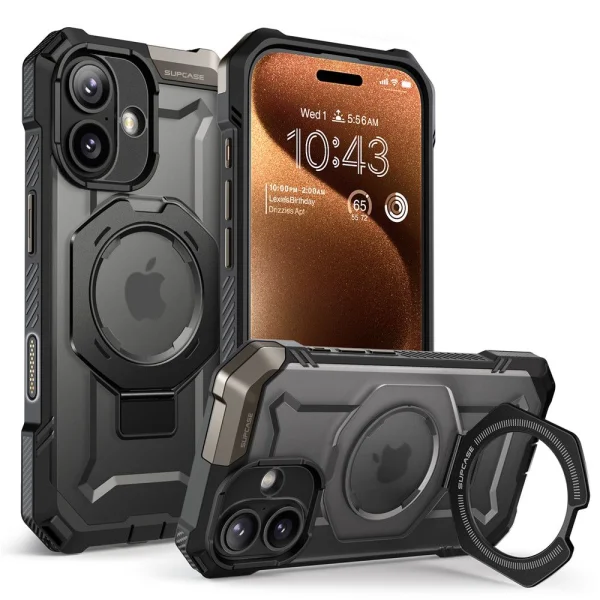 Калъф Supcase Ub Grip, съвместим с Magsafe за Iphone 17, черен 1