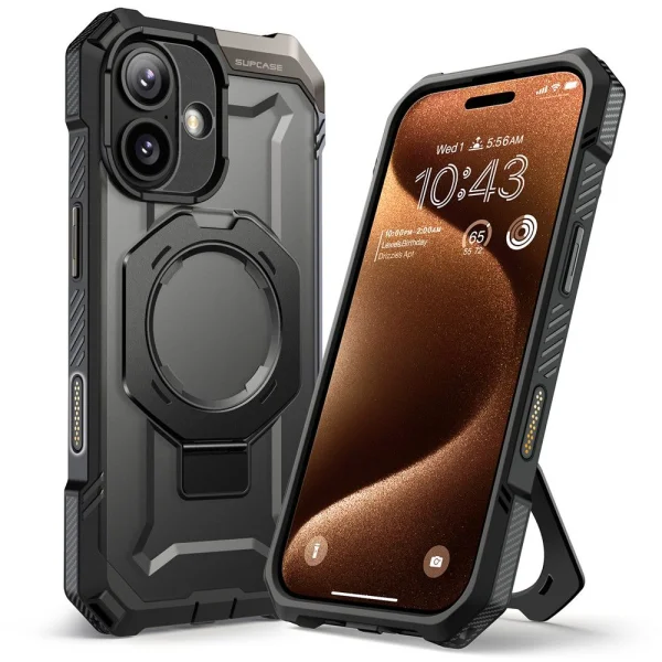 Калъф Supcase Ub Grip, съвместим с Magsafe за Iphone 17, черен 2