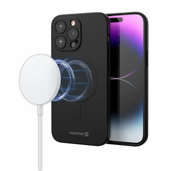 Калъф Swissten MagStick Joy, съвместим с Magsafe за iPhone 16 Pro Max, черен 3
