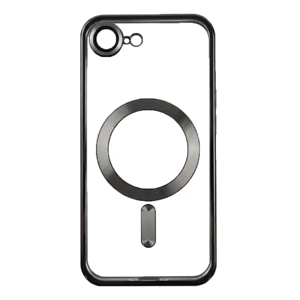 Калъф SWISSTEN Clear Jelly MagStick Metallic, съвместим с Magsafe за iPhone 16e / 17e, черен 2