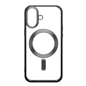 Калъф SWISSTEN Clear Jelly MagStick Metallic, съвместим с Magsafe за iPhone 17, черен 3