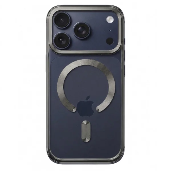Калъф SWISSTEN Clear Jelly MagStick Metallic, съвместим с Magsafe за iPhone 18 Pro, черен 2