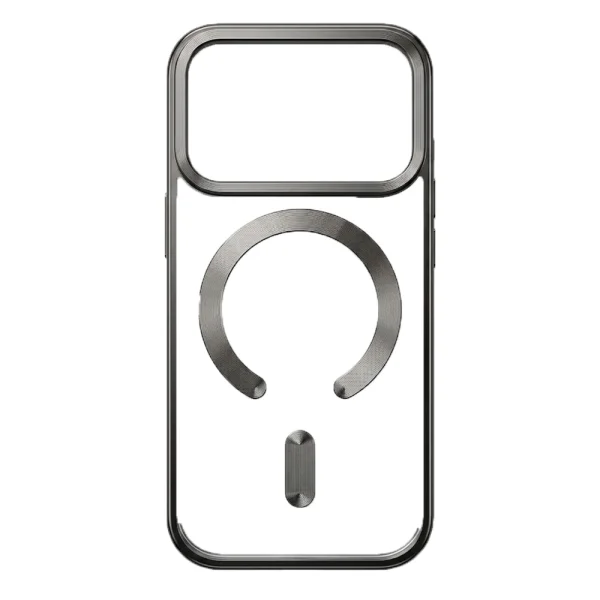 Калъф SWISSTEN Clear Jelly MagStick Metallic, съвместим с Magsafe за iPhone 18 Pro Max, черен 3