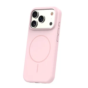 Калъф, съвместим с Magsafe Slim Silicone за iPhone 18 Pro, светло розов 3