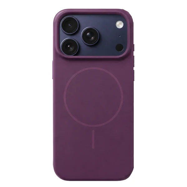 Case compatible with Magsafe Slim Silicone for iPhone 18 Pro, dark purple 2