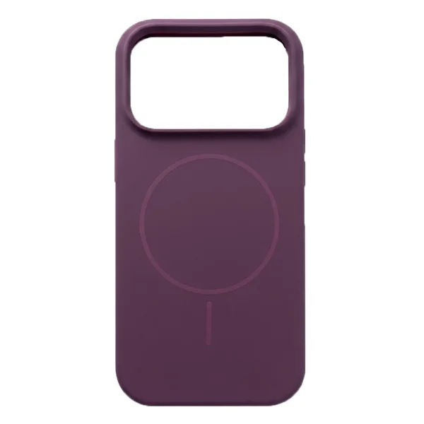 Case compatible with Magsafe Slim Silicone for iPhone 18 Pro, dark purple 4
