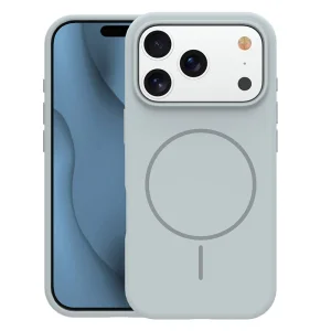 Калъф, съвместим с Magsafe Slim Silicone за iPhone 18 Pro, сив